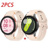 2PCS For Samsung Galaxy watch 7 Band 5Pro/6/4 classic 44mm 40mm Original Silicone sport belt bracelet correa Galaxy watch7 Strap Galaxy Watch 4 40 44 rožinė