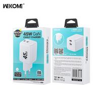 WEKOME 45Wcc Gallium Nitride Charger WP-047 (European Standard) Dual-Port Fast Charging 45W GaN Charger EU balta