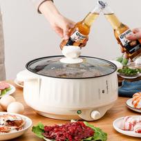 Multi-Functional Electric Steamer & Cooker - Dorm & Home Use: Hot Pot, Frying Pan, & More 20CM Stainless Steel Inner (No Gifts)