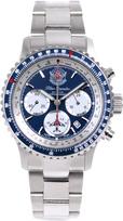 Blue Impulse Sky Pilot Vyriškas chronografo laikrodis - Oficialus emblema, Tamsiai mėlynas, 40 mm, Japoniškas kvarcinis, 10 ATM, Pagamintas Japonijoje mėlyna
