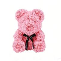 Sweet Rose Flower Bear Ornaments Lovers Gifts Flower Bear Decorations  Birthday rožinės rožinės spalvos