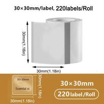 230Pcs Transparent Self-Adhesive Label DIY Name Tag Sticker Durable Blank Label Sticker  Classroom Square 30x30mm