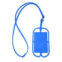 New Style Universal Silicone Cell Phone Lanyard Holder Case Cover Phone Neck Strap Necklace Sling For Smart Mobile Phone Lanyard šviesiai mėlyna spalva