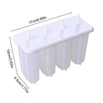 4-Cavity Ice Pop Maker Reusable Silicone Mold Easy Release Popsicles Bar Tool For Chocolate Yogurt Fruit Juice, Camping Freezer