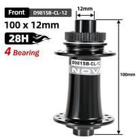 Novatec MTB/Road Bike Hubs D981SB/D872SB Bike Hub Center Lock Disc Brake 28 Holes 4 Bearings HG 8/9/10/11-Speed 100/142x12mm 100x12-CL
