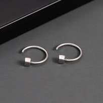 Fashion Silver Color Cat Paw Stud Earrings For Women Minimalist Metal Circle Round Huggies Piercings Ear Hook Jewelry Gifts