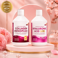 Swedish Nutra - Menoplus rinkinys menopauzei su kolagenu ir hialurono rūgštimi, 2 x 500 ml