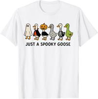 Halloween Goose Costume Funny Cartoon Spooky Animal Tee  unisex shirt S
