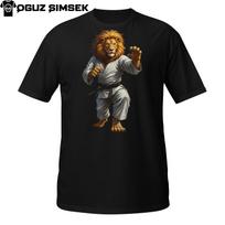Karate Lion Martial Arts T-Shirt Mens Womens Tees Top | Fierce Animal Fighter Tee | Karate Gift Idea S