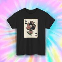 Ace of Spades Shirt Floral Playing Card Poker Graphic Tee S-5XL S