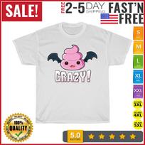 Batshit Crazy Vampire Bat Poo Emoticon Halloween Costume Premium  T Shirt Mens Womens Tees Top Unisex 3XL