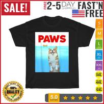 Paws Dog Parody 80s Corgi Shark Funny Dog Vintage T Shirt Mens Womens Tees Top Men Women Fashion NEW 4XL