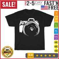 Camera DSLR Ultra Wide-Angle Lens Photographer Vintage T Shirt Mens Womens Tees Top Men Women Fashion L