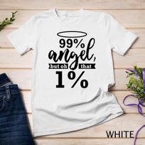 Funny Angel Devil 99 Percent Wild Side Halo Gift Unisex T-Shirt Mens Womens Tees Top S