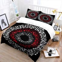 Gothic Spiral Lettering Art Bedding Set For Kids Luxury Gift 3Pcs Digital Print Comforter Set Soft Comfortable Breathable EU Twin 135X200cm&set