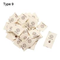 50PCS Cloth Garment Labels Handmade Clothing Tags Cartoon Pattern Woven Knitted Sew Tags Handmade DIY Sewing Crafts Supplies