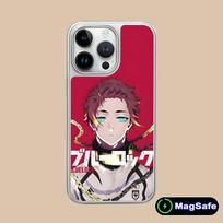 Blue Lock Ranze Kurona Silver Plating Magsafe Mobile Phone Case for iPhone 17 16 15 14 13 12 11 Air Pro Max Plus Colorful Cover iPhone 11