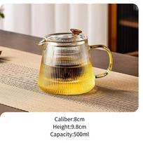 Heat-Resistant Borosilicate Glass Teapot Set,Single Teapot With Cups,Kung Fu Tea Glass Cup,Kitchen Dinner Tools,Gift To Friends