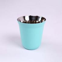 160ML 304 Espresso puodeliai Nerūdijančio plieno Kavos Pieno Vandens Gėrimo Pusryčių Puodeliai Termoizoliuoti Dvigubos Sienelės Saugus Paviršius 160ml dangaus mėlyna spalva
