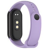 Sports Soft Silicone Strap for Xiaomi Band 10 9 8 Replacement Bracelet Mi Band 10 Wristband Accessories Xiaomi MiBand 9 8 Correa For Mi Band 8-9 levandų violetinė spalva