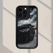 Sportinio automobilio dizaino telefono dėklas, skirtas iPhone 17 16 15 14 13 12 11 Pro/ Max /Plus, apsaugantis nuo kritimo ir smūgiams atsparus galinis dangtelis iPhone 11PROMAX juoda