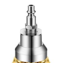 ABBY-3 Way Air Manifold Splitter Air Compressor Parts 4 Port Industrial Outlet Cord With 3 Steel Couplers And 1/4 Male NPT Plug (as the picture,NONE)