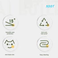 ABBY-Silicone Stainless Steel Pet Tableware Household Anti-Spill Cat Food Bowl Pet Supplies Dog Food Bowl Fixed Dog Waterer geltona