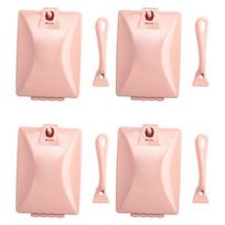 ABBY-4X Carpet Cleaner Brush Sweeper Dirt Handheld Sofa Bed Pet Hair Debris Dirt Fur Roller Brush Household Cleaning Tool rožinė