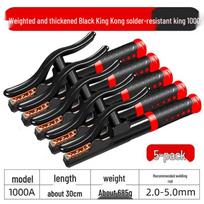 Black King Kong 1000A Pure Copper Welding Clamps (5-Pack)
