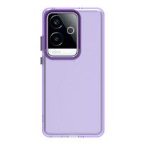 Frosted Case For Realme GT6 China Cover Realme GT6 Fundas Coque Matte Translucent PC TPU Edge Back Phone Bumper Realme GT6 For Realme GT6 China violetinė
