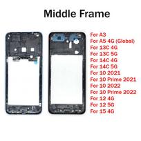 For Redmi A3 A5 13C 14C 12 15 4G 5G 10 Prime 2021 2022 Middle Frame Housing Bezel With Side Button Repair Parts A5 4G Global black