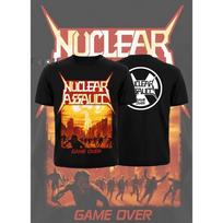 Nuclear Assault Game Over Print Cotton T-Shirt Retro Hip-Hop Rock Band Short-Sleeved Casual Versatile Men's and Women's T-Shirt S įvairiaspalvis