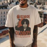Oldboy T Shirt Iconic Cult Korean Thriller Neo Noir Film Fan S įvairiaspalvis