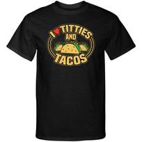 I Love Boobies and Tacos Adult Humor Funny Graphic Tee Shirt T Shirt S įvairiaspalvis