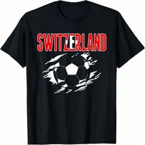 Switzerland Soccer Lovers Jersey Support Swiss Football Team T-Shirt S įvairiaspalvis