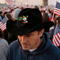 Unisex Casual Vintage Style Cowboy Hat with Football Element Embroidery Mexico 2026 Design Adjustable Fit Durable Material One Size juoda