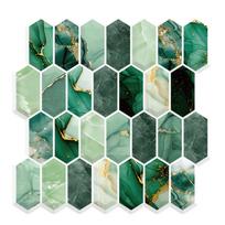 Self-adhesive Stereo Wall Stickers Waterproof 3D Peel and Stick Backsplash 12  x 12  Oil Proof Wall Tile for Kitchen Bathroom