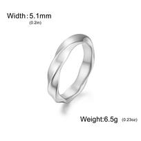 Classic Mobius Rings for Men Women Stainless Steel Gold Color Twist Couple Ring Minimalist Simple Fashion Jewelry Wholesale 5