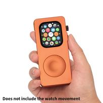 Iwatchpod Aluminum Metal Case for Apple Watch 10 11 9 8 7 6 5 4 SE Protective Case For Iwatch Expands to IPod 46 42mm 44mm 45mm 40mm oranžinė