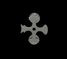 Silica gel symbol badge, silver