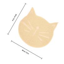 1Pcs Cat Litter Mat Non Slip Wear Resistant Cat Face Shaped Litter Pad Household Pet Supplies Pet Supply Claw Grinding Mat smėlis