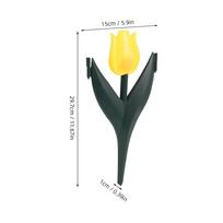 10Pcs Realistic Tulip Garden Fence Decorative Plastic Picket Fence Border Outdoor Lawn Edging Garden Bed Partition geltona