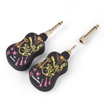 2,4 G belaidės gitaros sistemos įkraunamas 3,5 mm kištukas gitaros siųstuvo imtuvo rinkinys, skirtas elektrinei juoda