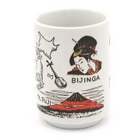 Japanese Impression Ceramic Mugs 300ml Tea Wine Sushi Sake Cup Funny Family Restaurant Decoration Travel Gift for Friends 300ml