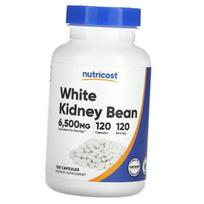 White Kidney Bean, Carbohydrate Blocker, White Kidney Bean 6500, Nutricost 120caps (02647002) 120caps