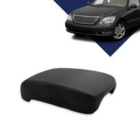 Black Center Console Lid Armrest PU Leather Cover Trim For Lexus LS430 2004-2005