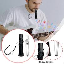 Nešiojama lengva kazo fleita, vakarėlio dovanėlės su kaklo dirželiu, muzikos instrumentas dovanoms black and argent
