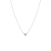 Pandora 393014c01 Timeless Triple Stone Heart Collier Silver Necklace 393014C01-45