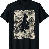 Disney - Captain Hook Map T-Shirt S įvairiaspalvis