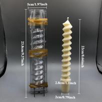 DIY Spiral Long Rod Candle Mould Easy Release Plastic Acrylic PC Mold Kit Candlelight Dinner Decoration Candle Production Tools